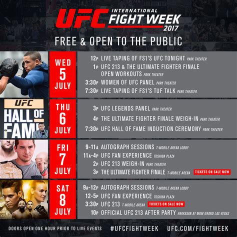 ufc schedule